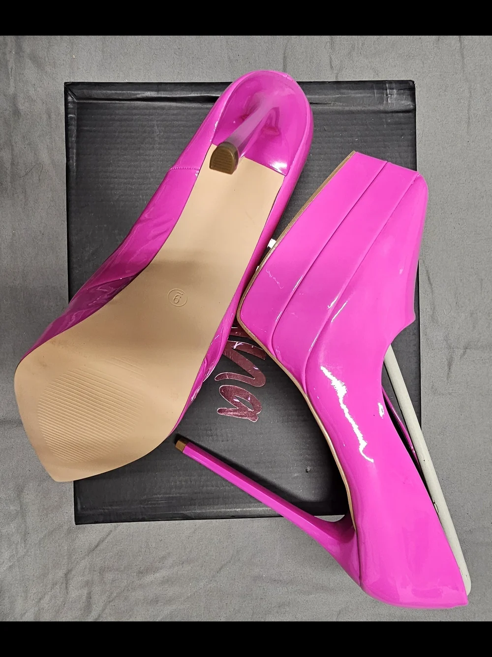 Liliana Hot Pink Patent Platform Stilettos